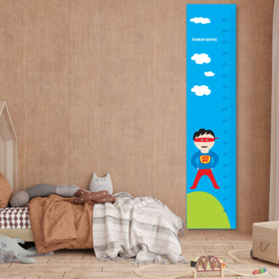 Υψομετρητής με σούπερ ήρωα και Όνομα, για αγόρι
