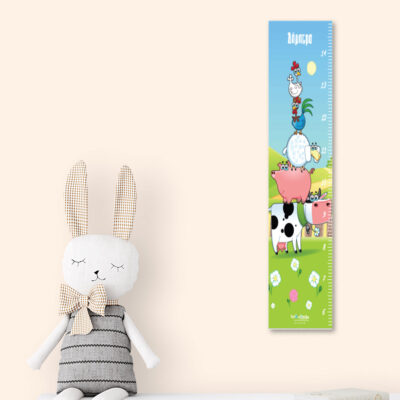 Υψομετρητής με Ζωάκια, διακοσμητικό παιδικό δωμάτιο