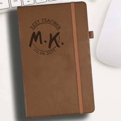 Best με Αρχικά & Μήνυμα, Notebook Δερμάτινο