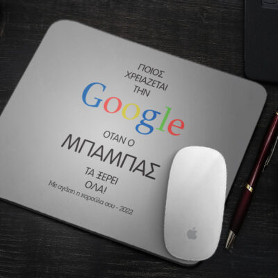 Φτιάξτε Mouse Pad ποιος χρειάζεται την Google, με Ονόματα, Μήνυμα