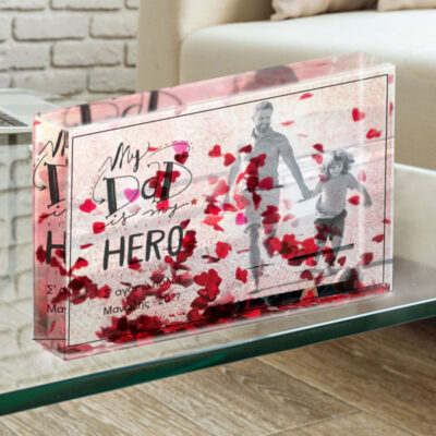 Κορνίζα my Dad my Hero, με Ονόματα, Μήνυμα
