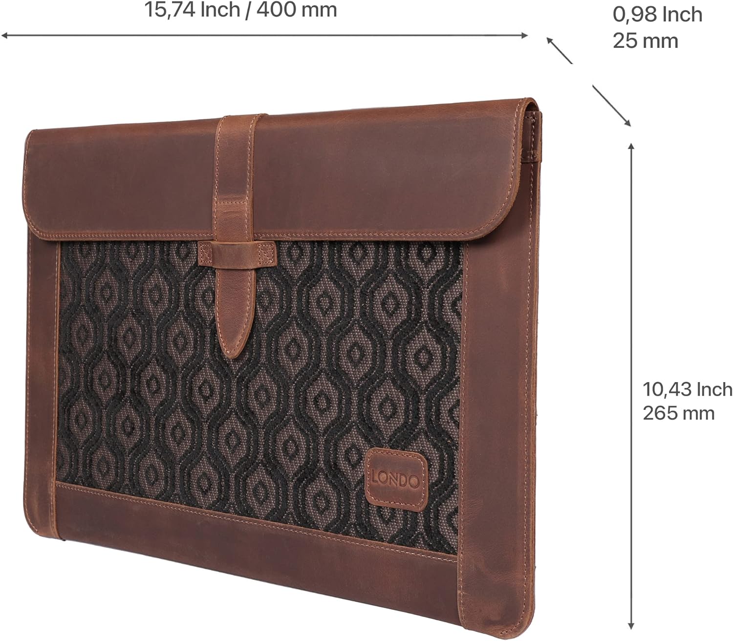 Δερμάτινη θήκη για Laptop με Χάραξη Αρχικά - Image 3