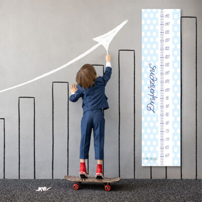 Μετρητής Ύψους Μπλε με Βούλες, υψομετρητής για αγόρι