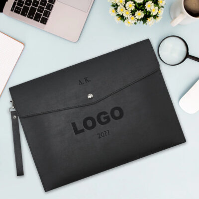 Με Logo εταιρίας Θήκη εγγράφων δερμάτινη, Αρχικά