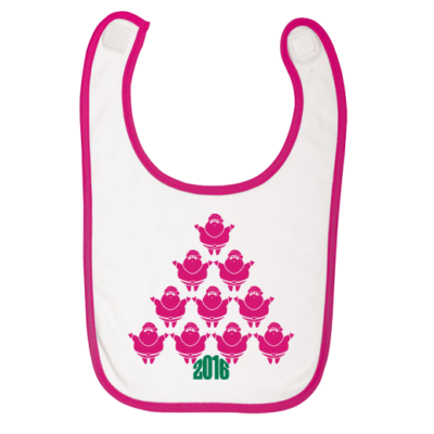 Ροζ Σαλιάρα για Κοριτσάκια με Άγιο Βασίλη