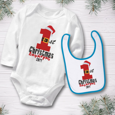 1st Christmas σετ Φορμάκι, Σαλιάρα με Όνομα