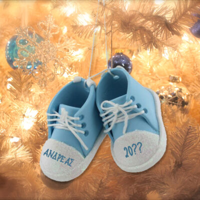 Παπουτσάκια Στολίδι για το Χριστουγεννιάτικο Δένδρο με Όνομα