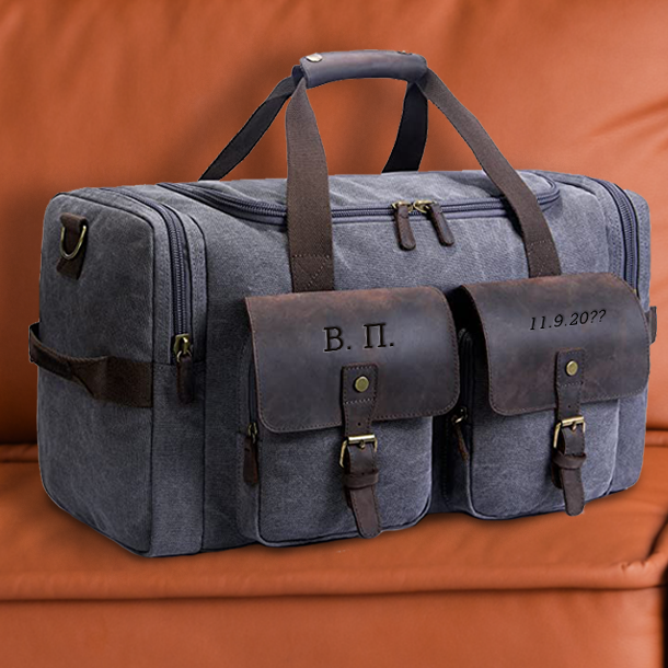 Τσάντα για Θάλασσα με κεντημένα Αρχικά, Embroidered - Image 4