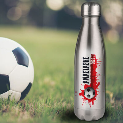 Παγούρι θερμός, ανοξείδωτο με μπάλα, Όνομα, 750 ml