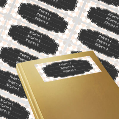 Γράψτε ότι θέλετε στις Αυτοκόλλητες Σχολικές Ετικέτες για Βιβλία, Τετράδια