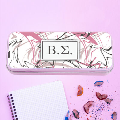 Κασετίνα Μεταλλική με Αρχικά Ονοματεπώνυμου Παιδιού