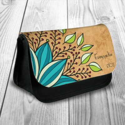 Σχολική Κασετίνα με λουλούδι Προσωποποιημένη με Όνομα και Έτος