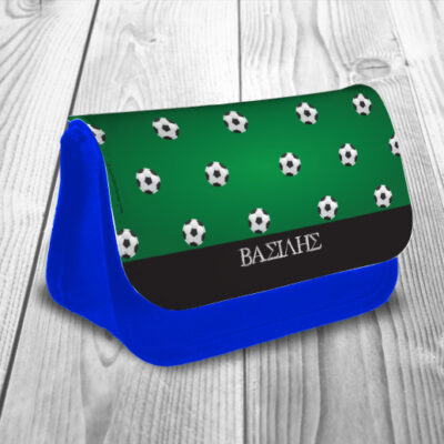 Yφασμάτινη Κασετίνα με μπάλες ποδοσφαίρου, Προσωποποιημένη με Όνομα