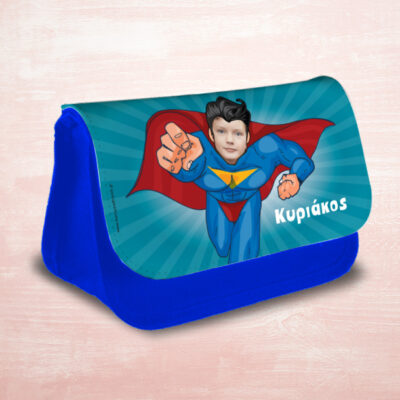 Υφασμάτινη Κασετίνα με Σουπερ Ήρωα με Όνομα, Φωτογραφία για αγόρια