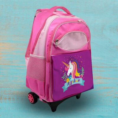 Σχολική Τσάντα Ροδάκια, με Μονόκερο Όνομα, Έτος