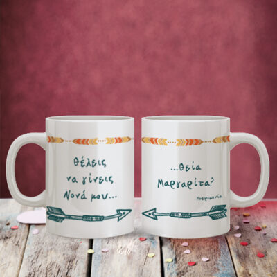 Θέλεις να γίνεις Νονά μου? Κούπα με Όνομα, Μήνυμα