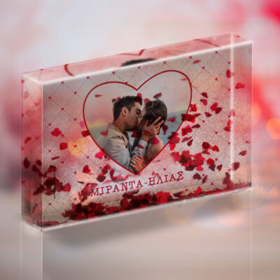 Με φωτογραφία σε σχήμα καρδιάς, Κορνίζα με αιωρούμενες καρδούλες