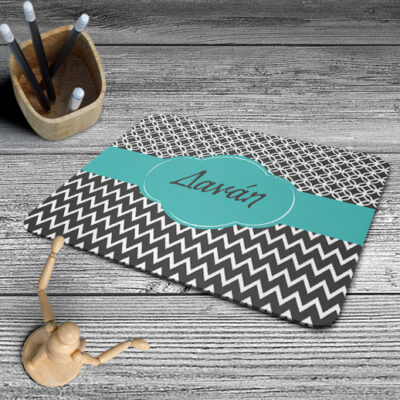 Mouse Pad Μαύρο αντιολισθητικό Προσωποποιημένο με Όνομα