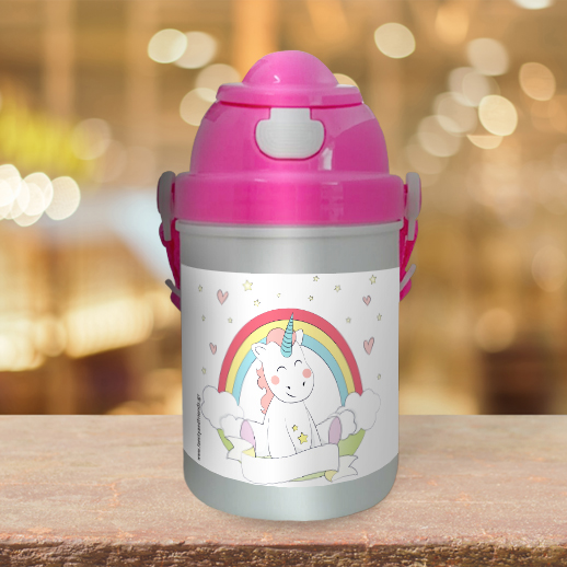 Παγουρίνι με Μονόκερο Προσωποποιημένο με Όνομα για Κορίτσι