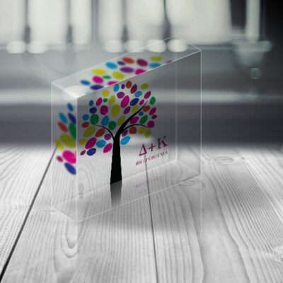 Διακοσμητικό Plexi glass με Δεντράκι, Προσωποποιημένo με Αρχικά