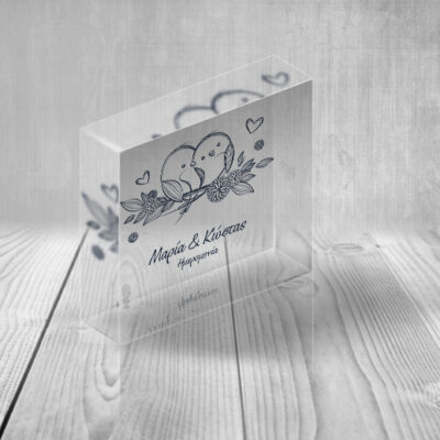 Διακοσμητικό Plexiglass με Πουλάκια Προσωποποιημένo με Ονόματα