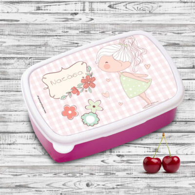Προσωποποιημένο Τάπερ Κολατσιού για το Σχολείο με Κοριτσάκι