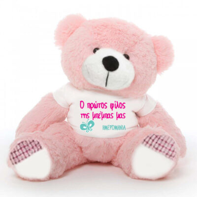 Ο Πρώτος Φίλος της …, Αρκούδος 45cm ή 25cm Δώρο για Νεογέννητο Κοριτσάκι