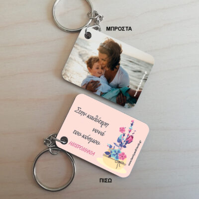 Με Φωτογραφία Μπρελόκ διπλής όψης, με Μήνυμα, Ημερομηνία