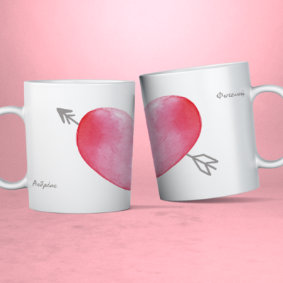 Σετ 2 Κούπες για ζευγάρια, Προσωποποιημένες με Ονόματα