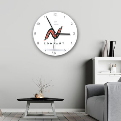 Ρολόι τοίχου με Σήμα Εταιρίας, Μήνυμα, Όνομα