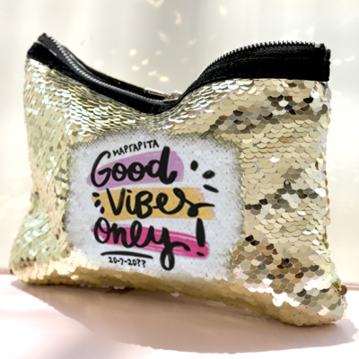 Νεσεσέρ Good Vibes με Παγιέτες, με Όνομα για Γυναίκες