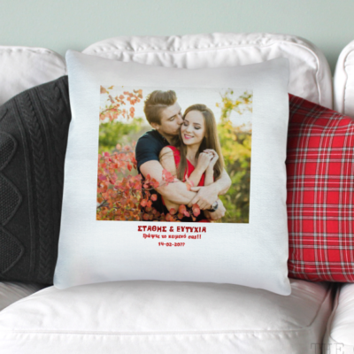 Προσωποποιημένο Λινό Μαξιλάρι με Φωτογραφία, Διακοσμητικό