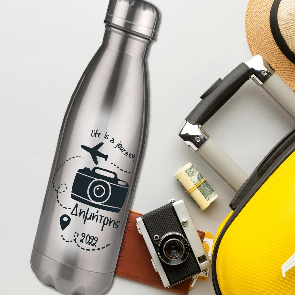 Μεταλλικό Παγούρι Νερού με καλαμάκι & Όνομα - Image 3