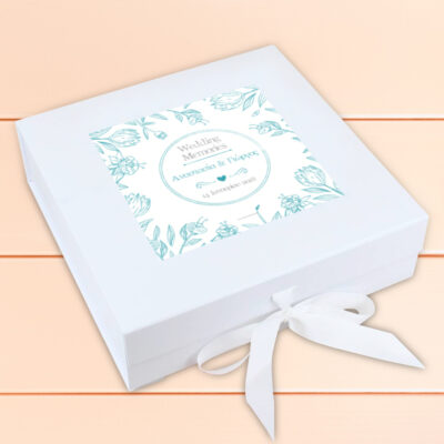 Δώρο Γάμου, Πολυτελές Χάρτινο Κουτί με κορδέλα, Ευχές, Ονόματα