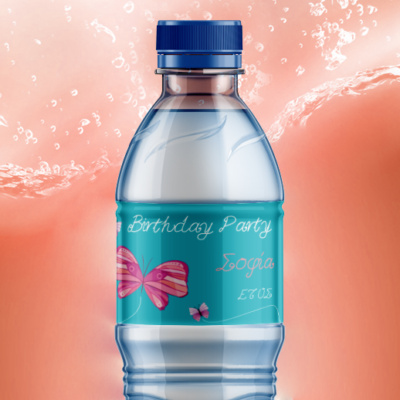 Ετικέτα για Μπουκάλι Νερού στο Παιδικό Πάρτι με όνομα 48τμχ