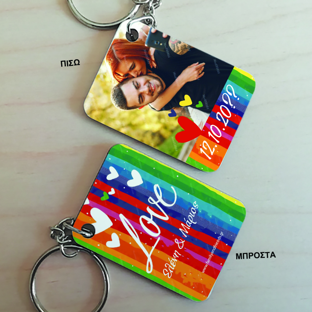 Μπρελόκ love με Φωτογραφία, Ονόματα ξύλινο για επέτειο