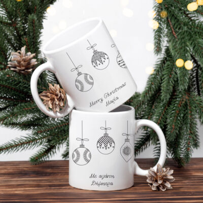 Κούπα με εκτύπωση Ονόματα, Ευχές, Χριστουγεννιάτικο Δώρο για φίλες