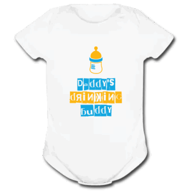 Λευκό Φορμάκι για Μωράκια 3 Μηνών, Daddy’s Drinking Buddy