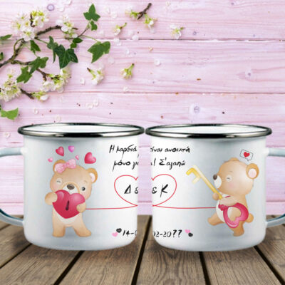 Αρκουδάκια με Κλειδί, Καρδιά σε κούπα με Μήνυμα