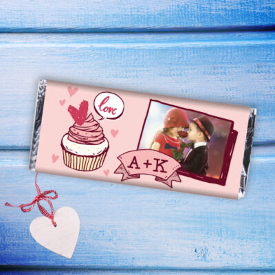 Σοκολάτα με Φωτογραφία και Αρχικά Προσωποποιημένη