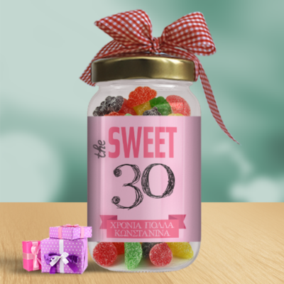 Δώρο Γενεθλίων με ηλικία, Βαζάκι με Καραμέλες Sweet Age