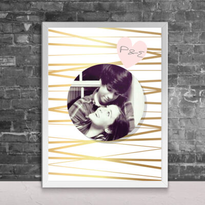 Κάδρο Προσωποποιημένο με Φωτογραφία και αρχικά