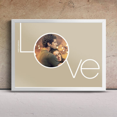 Κάδρο LOVE με Φωτογραφία Προσωποποιημένο για επέτειο
