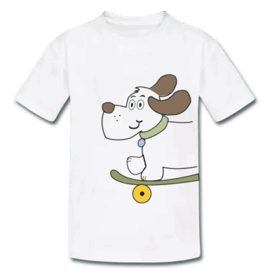 Άσπρο Παιδικό Μπλουζάκι με Σκυλάκι