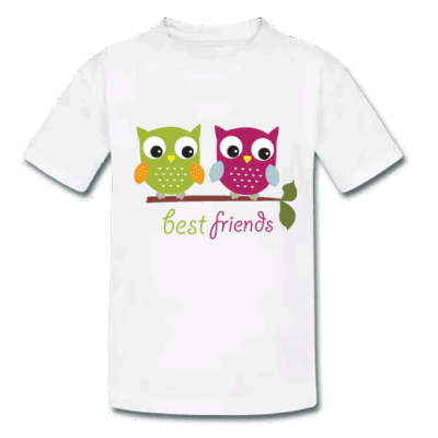 T-shirt Παιδικό με Κουκουβάγιες Best Friends