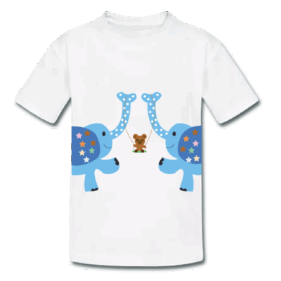 Λευκό Παιδικό Μπλουζάκι με Ελεφαντάκια