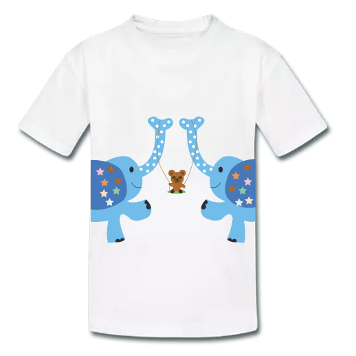 Λευκό Παιδικό Μπλουζάκι με Ελεφαντάκια