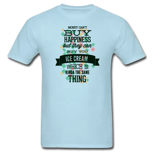 Γαλάζιο Αντρικό Μακό Money Cant Buy Hapiness