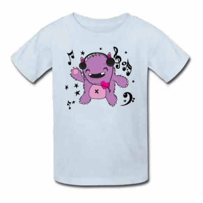 Γαλάζιο Παιδικό Μακό με Μοβ Τερατάκι