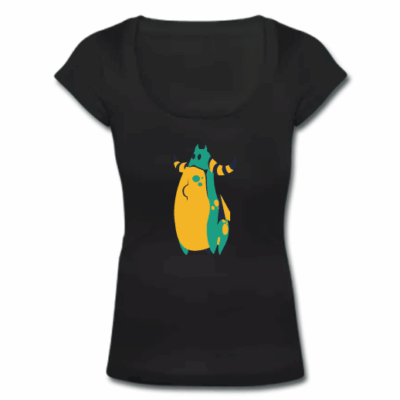 Μαύρο Γυναικείο Μακό με Πρωτότυπη Στάμπα